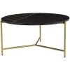 MILIBOO Table Basse Ronde En Marbre Noir Et Laiton SILLON - Noir -France MILIBOO Soldes 2022 65977103 1
