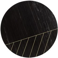 MILIBOO Table Basse Ronde En Marbre Noir Et Laiton SILLON - Noir -France MILIBOO Soldes 2022 65977103 3