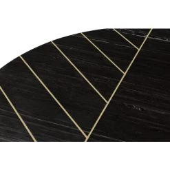 MILIBOO Table Basse Ronde En Marbre Noir Et Laiton SILLON - Noir -France MILIBOO Soldes 2022 65977103 4