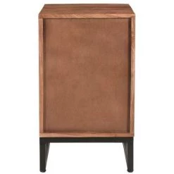 MILIBOO Caisson De Bureau 3 Tiroirs En Acacia Massif Et Métal HOORN - Bois Clair / Noir -France MILIBOO Soldes 2022 66411304 4