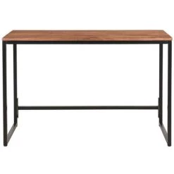 MILIBOO Bureau En Acacia Massif Et Métal HOORN - Bois Clair / Noir