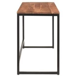 MILIBOO Bureau En Acacia Massif Et Métal HOORN - Bois Clair / Noir -France MILIBOO Soldes 2022 66411306 3