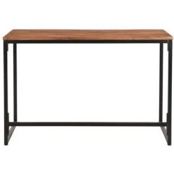 MILIBOO Bureau En Acacia Massif Et Métal HOORN - Bois Clair / Noir -France MILIBOO Soldes 2022 66411306 4