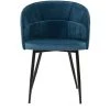 MILIBOO Chaise Design En Tissu Velours Bleu Pétrole Et Métal Noir JOLLY - Bleu Pétrole Velours -France MILIBOO Soldes 2022 67144485 1