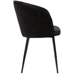 MILIBOO Chaise Design En Tissu Velours Et Métal Noir JOLLY - Noir Velours -France MILIBOO Soldes 2022 67144486 3