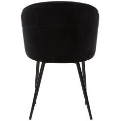 MILIBOO Chaise Design En Tissu Velours Et Métal Noir JOLLY - Noir Velours -France MILIBOO Soldes 2022 67144486 4