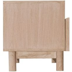 MILIBOO Meuble TV En Bois Clair Et Cannage Rotin L120 Cm GALINA - Naturel -France MILIBOO Soldes 2022 67144487 3