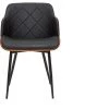MILIBOO Chaise Design Noir Et Noyer LUCIEN - Noyer / Noir