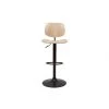 MILIBOO Tabouret De Bar Relevable Bois Clair Et Métal Noir TOBIAS - Naturel -France MILIBOO Soldes 2022 67144529 1