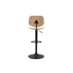 MILIBOO Tabouret De Bar Relevable Bois Clair Et Métal Noir TOBIAS - Naturel -France MILIBOO Soldes 2022 67144529 4