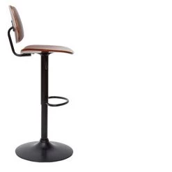 MILIBOO Tabouret De Bar Relevable Noyer Et Métal Noir TOBIAS - Noyer -France MILIBOO Soldes 2022 67144530 3