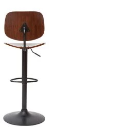 MILIBOO Tabouret De Bar Relevable Noyer Et Métal Noir TOBIAS - Noyer -France MILIBOO Soldes 2022 67144530 4