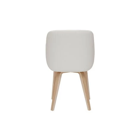 MILIBOO Chaise Design Blanc Et Bois Clair LUCIEN - Bois Clair / Blanc 6 MILIBOO Chaise Design Blanc Et Bois Clair LUCIEN - Bois Clair / Blanc – Image 4