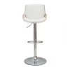 MILIBOO Tabouret De Bar Relevable Blanc Et Bois Clair VESPER - Bois Clair / Blanc -France MILIBOO Soldes 2022 67310762 1