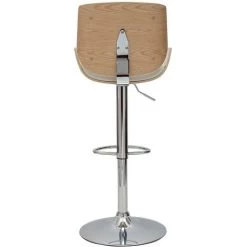 MILIBOO Tabouret De Bar Relevable Blanc Et Bois Clair VESPER - Bois Clair / Blanc -France MILIBOO Soldes 2022 67310762 4