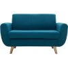 MILIBOO Canapé Scandinave 2 Places Bleu Canard Et Hévéa Massif PURE - Bleu Canard -France MILIBOO Soldes 2022 67390137 1