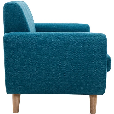 MILIBOO Canapé Scandinave 2 Places Bleu Canard Et Hévéa Massif PURE - Bleu Canard 5 MILIBOO Canapé Scandinave 2 Places Bleu Canard Et Hévéa Massif PURE - Bleu Canard – Image 3
