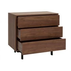 MILIBOO Commode Vintage 3 Tiroirs Noyer Et Métal L81 Cm MANNY - Noyer -France MILIBOO Soldes 2022 67441778 3