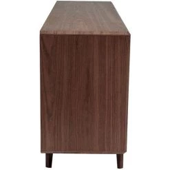 MILIBOO Buffet Vintage 4 Portes En Bois Foncé L160 Cm SUVA - Noyer -France MILIBOO Soldes 2022 67442163 4