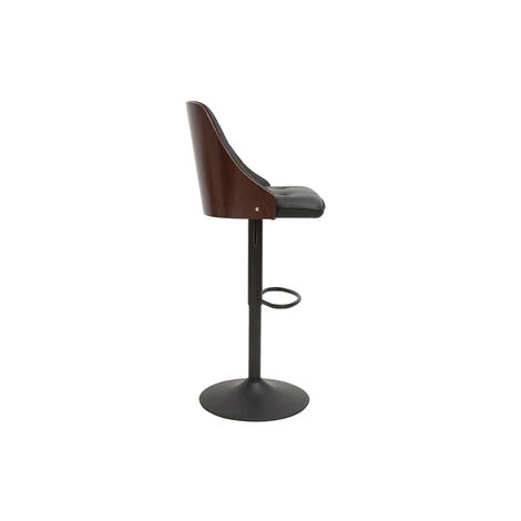 MILIBOO Tabouret De Bar Relevable Noir Et Bois Foncé FLUFFY - Noyer / Noir 5 MILIBOO Tabouret De Bar Relevable Noir Et Bois Foncé FLUFFY - Noyer / Noir – Image 3