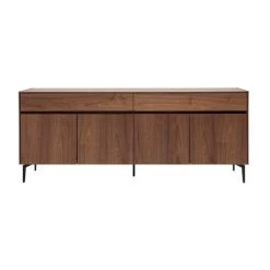 MILIBOO Buffet Design Placage Noyer L180 Cm BLISS - Noyer