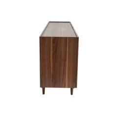 MILIBOO Buffet Vintage 4 Portes En Bois Foncé L180 Cm SANAA - Noyer -France MILIBOO Soldes 2022 67712650 4