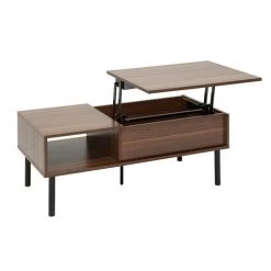 MILIBOO Table Basse Relevable En Bois Foncé Et Métal L100 Cm KANE - Noyer 8 MILIBOO Table Basse Relevable En Bois Foncé Et Métal L100 Cm KANE - Noyer -France MILIBOO Soldes 2022 67712890 3