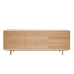 MILIBOO Buffet Scandinave Bois Clair L195cm SID - Naturel