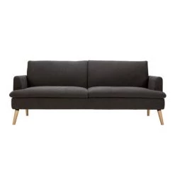 MILIBOO Canapé Convertible Scandinave 3 Places Gris Foncé STEWART - Gris Foncé