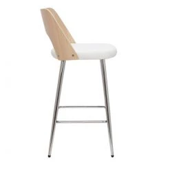 MILIBOO Tabourets De Bar Design Bois Et Blanc H66.5 (lot De 2) FALCOM - Bois Clair / Blanc -France MILIBOO Soldes 2022 68691601 4