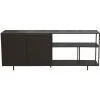 MILIBOO Buffet Industriel Métal Noir 2 Portes L180 Cm KARL - Noir -France MILIBOO Soldes 2022 68691605 1