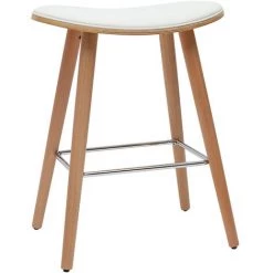 MILIBOO Tabourets De Bar Bois Clair Et Blanc H65 Cm (lot De 2) MEADOW - Bois Clair / Blanc -France MILIBOO Soldes 2022 68691606 3