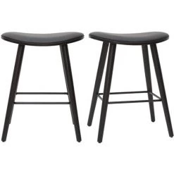 MILIBOO Tabourets De Bar Design Noirs H65 Cm (lot De 2) MEADOW - Noir