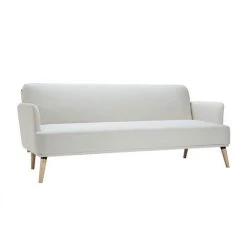 MILIBOO Canapé Convertible Scandinave 3 Places Beige Et Bois Clair JAGGER - Beige -France MILIBOO Soldes 2022 68691618 2