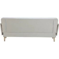 MILIBOO Canapé Convertible Scandinave 3 Places Beige Et Bois Clair JAGGER - Beige -France MILIBOO Soldes 2022 68691618 4