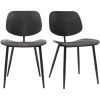 MILIBOO Chaises En Bois Noir Et Métal Noir (lot De 2) TOBIAS - Noir -France MILIBOO Soldes 2022 68691624 1