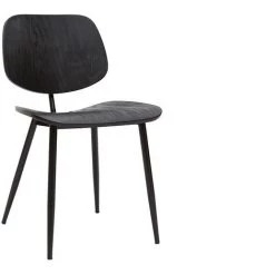 MILIBOO Chaises En Bois Noir Et Métal Noir (lot De 2) TOBIAS - Noir -France MILIBOO Soldes 2022 68691624 3