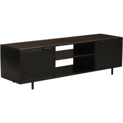 MILIBOO Meuble TV Industriel Noir Avec 2 Portes L150 Cm KARL - Noir -France MILIBOO Soldes 2022 68691626 3