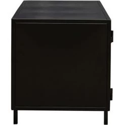 MILIBOO Meuble TV Industriel Noir Avec 2 Portes L150 Cm KARL - Noir -France MILIBOO Soldes 2022 68691626 4