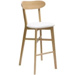 MILIBOO Tabouret De Bar Vintage Bois Clair Et Blanc H75 Cm DOVE - Blanc 7 MILIBOO Tabouret De Bar Vintage Bois Clair Et Blanc H75 Cm DOVE - Blanc -France MILIBOO Soldes 2022 69017884 2