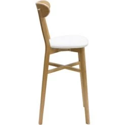 MILIBOO Tabouret De Bar Vintage Bois Clair Et Blanc H75 Cm DOVE - Blanc 8 MILIBOO Tabouret De Bar Vintage Bois Clair Et Blanc H75 Cm DOVE - Blanc -France MILIBOO Soldes 2022 69017884 3