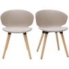 MILIBOO Chaises Design Taupe Et Bois Clair (lot De 2) WING - Taupe -France MILIBOO Soldes 2022 69017965 1