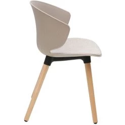 MILIBOO Chaises Design Taupe Et Bois Clair (lot De 2) WING - Taupe -France MILIBOO Soldes 2022 69017965 4