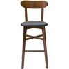 MILIBOO Tabouret De Bar Vintage Noyer Et Noir H75 Cm DOVE - Noir -France MILIBOO Soldes 2022 69018367 1
