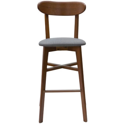 MILIBOO Tabouret De Bar Vintage Noyer Et Gris Anthracite H75 Cm DOVE - Gris Anthracite 3 MILIBOO Tabouret De Bar Vintage Noyer Et Gris Anthracite H75 Cm DOVE - Gris Anthracite
