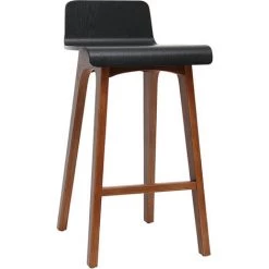 MILIBOO Tabourets De Bar Scandinaves Noyer Et Noir H65 Cm (lot De 2) BALTIK - Noir -France MILIBOO Soldes 2022 69211010 3