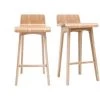 MILIBOO Tabourets De Bar Scandinaves Bois Clair H65 Cm (lot De 2) BALTIK - Bois Clair / Blanc -France MILIBOO Soldes 2022 69211013 1
