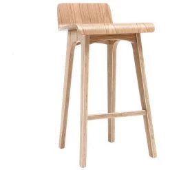 MILIBOO Tabourets De Bar Scandinaves Bois Clair H65 Cm (lot De 2) BALTIK - Bois Clair / Blanc -France MILIBOO Soldes 2022 69211013 3