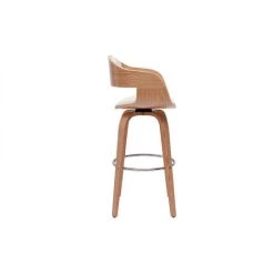MILIBOO Tabourets De Bar Scandinaves Pivotants 360° En Bois Clair H67 Cm GAO - Bois Clair / Blanc -France MILIBOO Soldes 2022 69280319 4