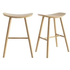 MILIBOO Tabourets De Bar Bois Clair H65 Cm (lot De 2) DEMORY - Naturel